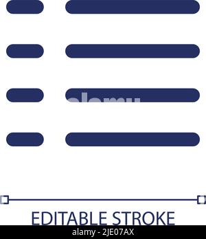 Symbol für lineare benutzeroberfläche auflisten Stock Vektor