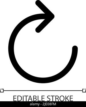 Symbol für schnelle, rückwärtslaufende, weiße, lineare benutzeroberfläche Stock Vektor