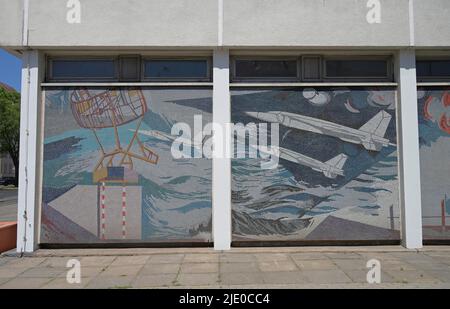 Mosaik, Rechenzentrum, Breite Straße, Potsdam, Brandenburg, Deutschland Stockfoto