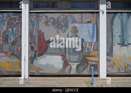 Mosaik, Rechenzentrum, Breite Straße, Potsdam, Brandenburg, Deutschland Stockfoto