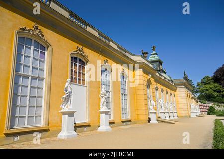 Figurengruppe, Neue Kammern, Schlosspark Sanssouci, Potsdam, Brandenburg, Deutschland Stockfoto