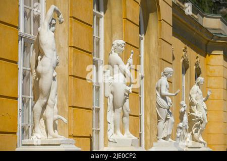 Figurengruppe, Neue Kammern, Schlosspark Sanssouci, Potsdam, Brandenburg, Deutschland Stockfoto