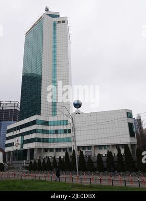 Kiew, Ukraine 28. November 2020: Bau des ukrainischen Infrastrukturministeriums im Zentrum von Kiew Stockfoto