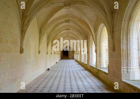 Die königliche Abtei unserer Lieben Frau von Fontevraud oder Fontevrault war ein Kloster im Dorf Fontevraud-l'Abbaye, in der Nähe von Chinon, westfranzösisches Departement. Stockfoto