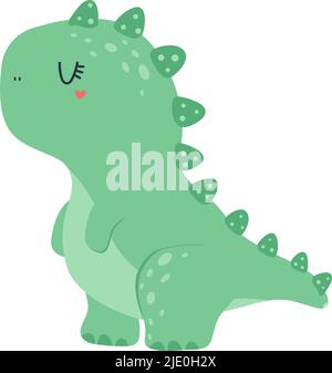 Cute T Rex Clipart für Kinder Feiertage und Waren. Happy Clip Art Dinosaurier. Vektor-Illustration eines T-Rex für Aufkleber, Drucke für Kleidung, Babydusche Stock Vektor