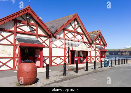 saltburn am Meer Yorkshire Saltburn Pier restaurierter viktorianischer Pier Eingang Saltburn am Meer North Yorkshire Redcar und Cleveland England gb Stockfoto