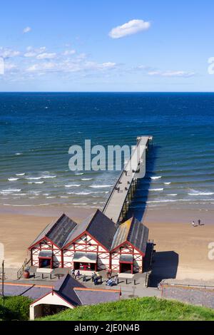 England saltburn am Meer Yorkshire Saltburn Pier ein restaurierter viktorianischer Pier Saltburn am Meer North Yorkshire Redcar und Cleveland England gb Stockfoto