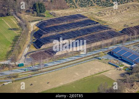 Luftaufnahme, Holzhof im Neyl in Rumbeck, Arnsberg, Sauerland, Nordrhein-Westfalen, Deutschland, DE, Europa, Luftaufnahmen, Luftaufnahmen, o Stockfoto