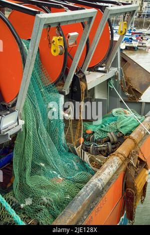 Trawler Fischerboot Dock in Ilfracombe Devon, UK 2022 Stockfoto