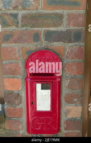 GR - König George, roter Briefkasten, Saint Fagans Museum, Cardiff Stockfoto