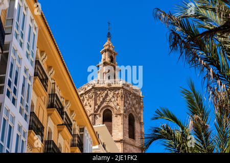 Die Kathedrale von Valencia, in der sich der Heilige Kelch befindet Stockfoto