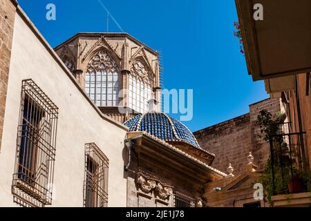 Die Kathedrale von Valencia, in der sich der Heilige Kelch befindet Stockfoto