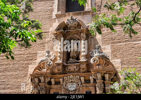 Die Außenseite der Kirche Sant Joan de la Creu in Valencia, Spanien Stockfoto