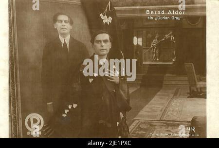 Porträt von Bernd Aldor in das Bildnis des Dorian Gray (1917) - Deutsches weimarer Kino (1918 - 1935) Stockfoto