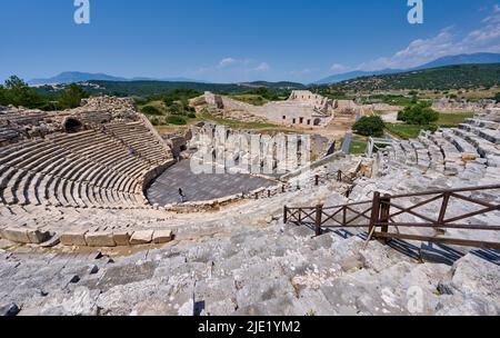 Theater, Überreste der antiken lykischen Stadt Patara, Türkei Stockfoto