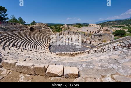 Theater, Überreste der antiken lykischen Stadt Patara, Türkei Stockfoto