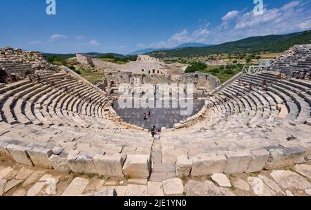 Theater, Überreste der antiken lykischen Stadt Patara, Türkei Stockfoto