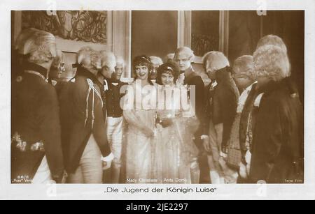 Porträt von Mady Christians und Anita Dorris in die Jugend der Königin Luise (1927) - Deutsches weimarer Kino (1918 - 1935) Stockfoto