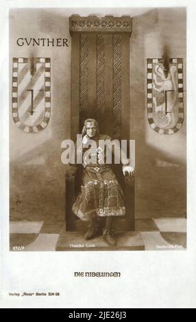 Porträt von Theodor Loos in die Nibelungen  Siegfried (1924) - Deutsches weimarer Kino (1918 - 1935) Stockfoto