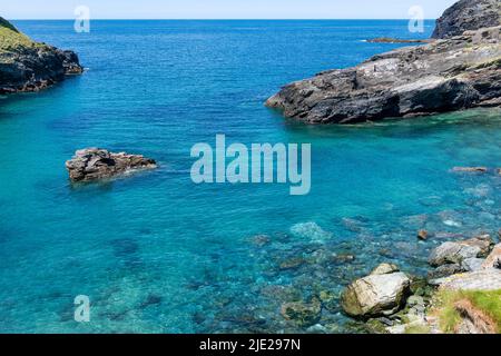 Tintagel in Cornwall Stockfoto