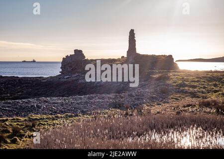 McSwynes Castle befindet sich in St. Johns Point in der Grafschaft Donegal - Irland Stockfoto