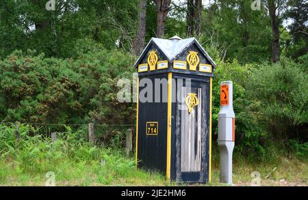 AA Vintage Call Box Nr. 714 Stockfoto