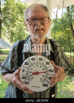 Über 100-Grad-Tag in North Central Florida während rekordbrechender Hitzewelle... Stockfoto