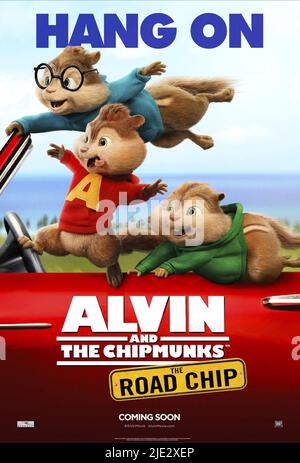 SIMON, Alvin, Theodore, Plakat, Alvin und die Chipmunks: DER CHIP, 2015 Stockfoto