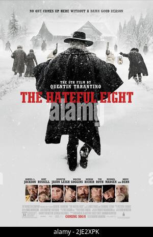 JACKSON, RUSSELL, LEIGH, GOGGINS, BICHIR, ROTH, MADSEN, POSTER, THE HATEFUL EIGHT, 2015 Stockfoto