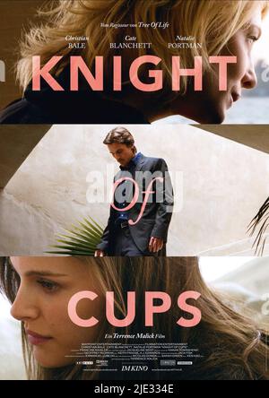 CATE BLANCHETT, Christian Bale, NATALIE PORTMAN, Plakat, Ritter des Cups 2015. Stockfoto