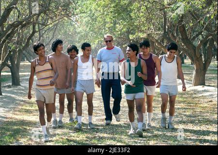 KEVIN COSTNER, CARLOS PRATTS, JOHNNY ORTIZ, HECTOR DURAN, Rafael Martinez, SERGIO AVELAR, MCFARLAND USA, 2015 Stockfoto