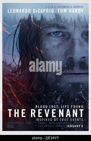 LEONARDO DICAPRIO POSTER, THE REVENANT, 2015 Stockfoto