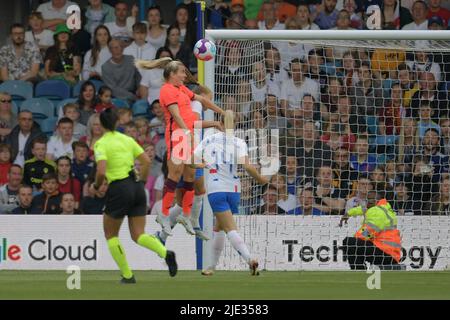 Leeds, Großbritannien. 24.. Juni 2022. LEEDS, GROSSBRITANNIEN. JUN 24. während des Internationalen Freundschaftsspiel zwischen England Women und den Niederlanden in der Elland Road, Leeds am Freitag, den 24.. Juni 2022. (Kredit: Scott Llewellyn | MI Nachrichten) Kredit: MI Nachrichten & Sport /Alamy Live Nachrichten Stockfoto