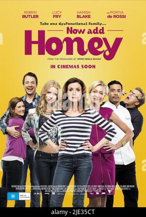 HAMISH BLAKE, LUCY FRY, ROBYN BUTLER, PORTIA DE ROSSI, ROBBIE MAGASIVA, Plakat, JETZT HINZUFÜGEN HONIG, 2015 Stockfoto