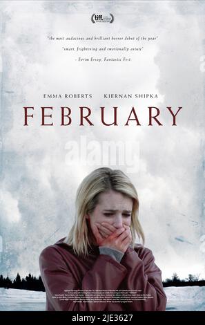 EMMA ROBERTS POSTER, FEBRUAR 2015 Stockfoto