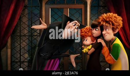 DRACULA,DENNIS,MAVIS,JONATHAN, HOTEL TRANSYLVANIA 2, 2015 Stockfoto