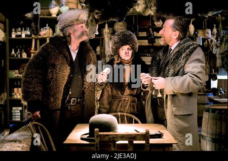 RUSSELL, LEIGH, ROTH, THE HATEFUL EIGHT, 2015 Stockfoto