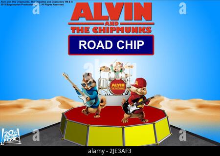 SIMON, THEODORE, POSTER, ALVIN UND DIE CHIPMUNKS: THE ROAD CHIP, 2015 Stockfoto