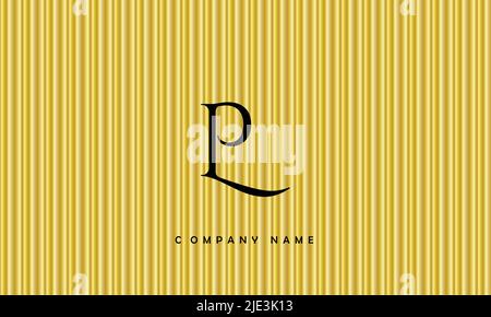 LP, PL Abstract Letters Logo Monogramm Stock Vektor