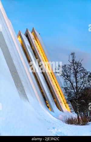 Arktische Kathedrale in Tromsø, Norwegen Stockfoto