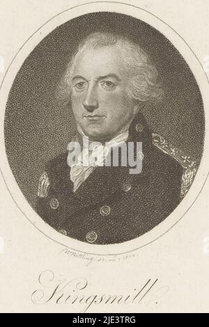 Porträt von Robert Brice-Kingsmill, Druckerei: Friedrich Wilhelm Nettling, (auf Objekt erwähnt), 1802, Papier, H 158 mm - B 119 mm Stockfoto