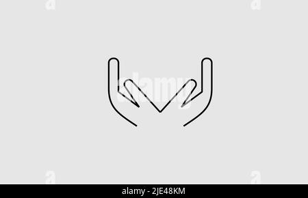 Gebet Hand Vektor Logo Design Stock Vektor