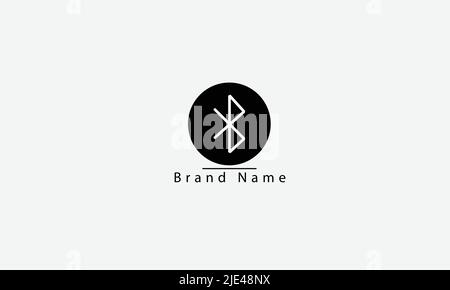 Bluetooth-Vektor-Logo-Design Stock Vektor