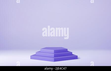 3D glänzendes Podest-Podest. Stock Vektor