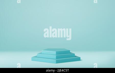 3D glänzendes Podest-Podest. Stock Vektor