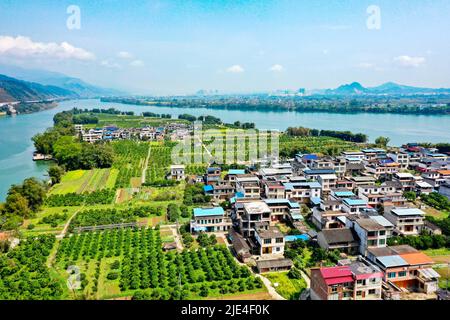 Guangxi Karte von Rongan Countryside zeigen Stockfoto