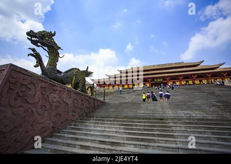 Zhejiang jinhua dongyang hengdian Studios Tourismus malerische Umgebung Pavillons Stockfoto