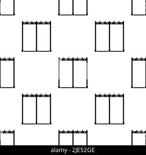 Metalldetektor Tor Symbol Nahtloses Muster, Elektronisches Metalldetektor Tor Symbol Vektor-Kunst Illustration Stock Vektor