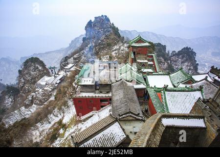 Hubei shiyan Berg wudang Taoismus berühmte Berge alten Gebäuden Stockfoto