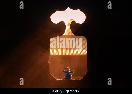 Hubei shiyan Berg wudang Taoismus berühmte Berge alten Gebäuden Stockfoto